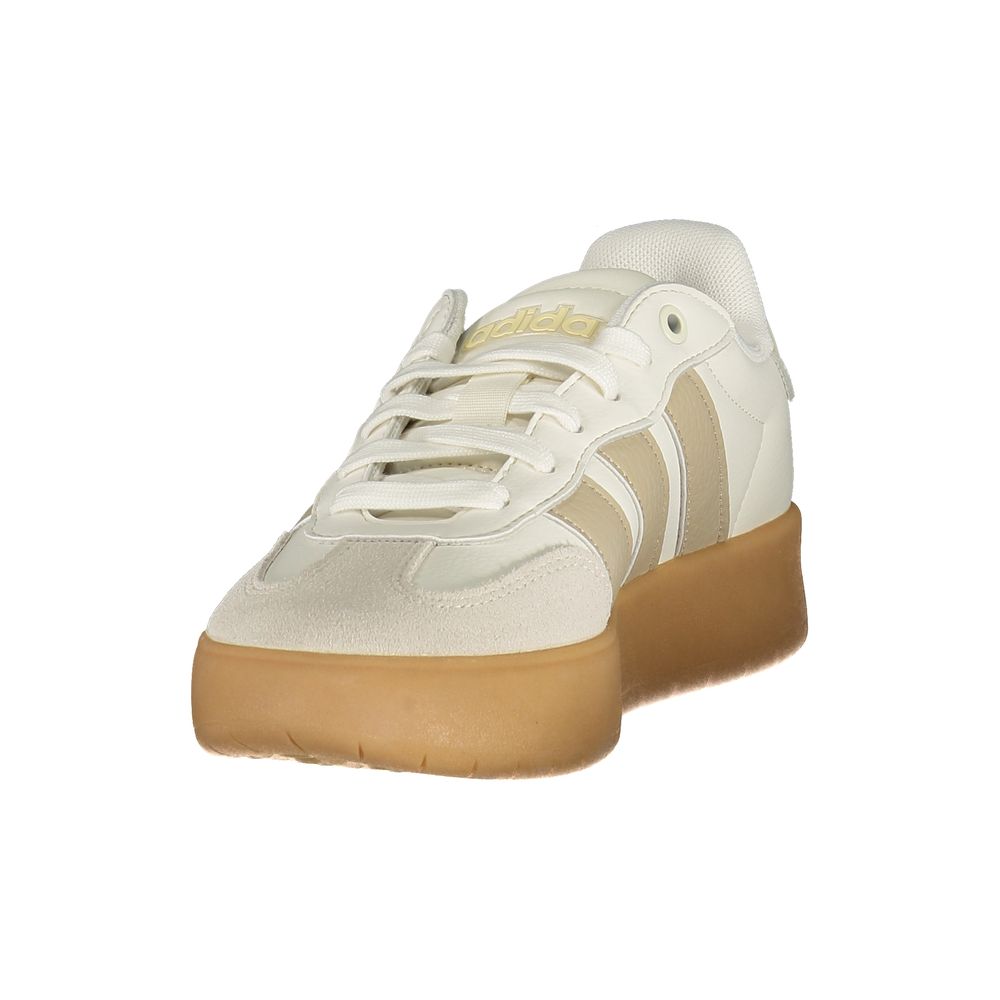 White Polyester Womens Sneaker