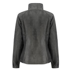 Black Polyester Women Sweatshirt