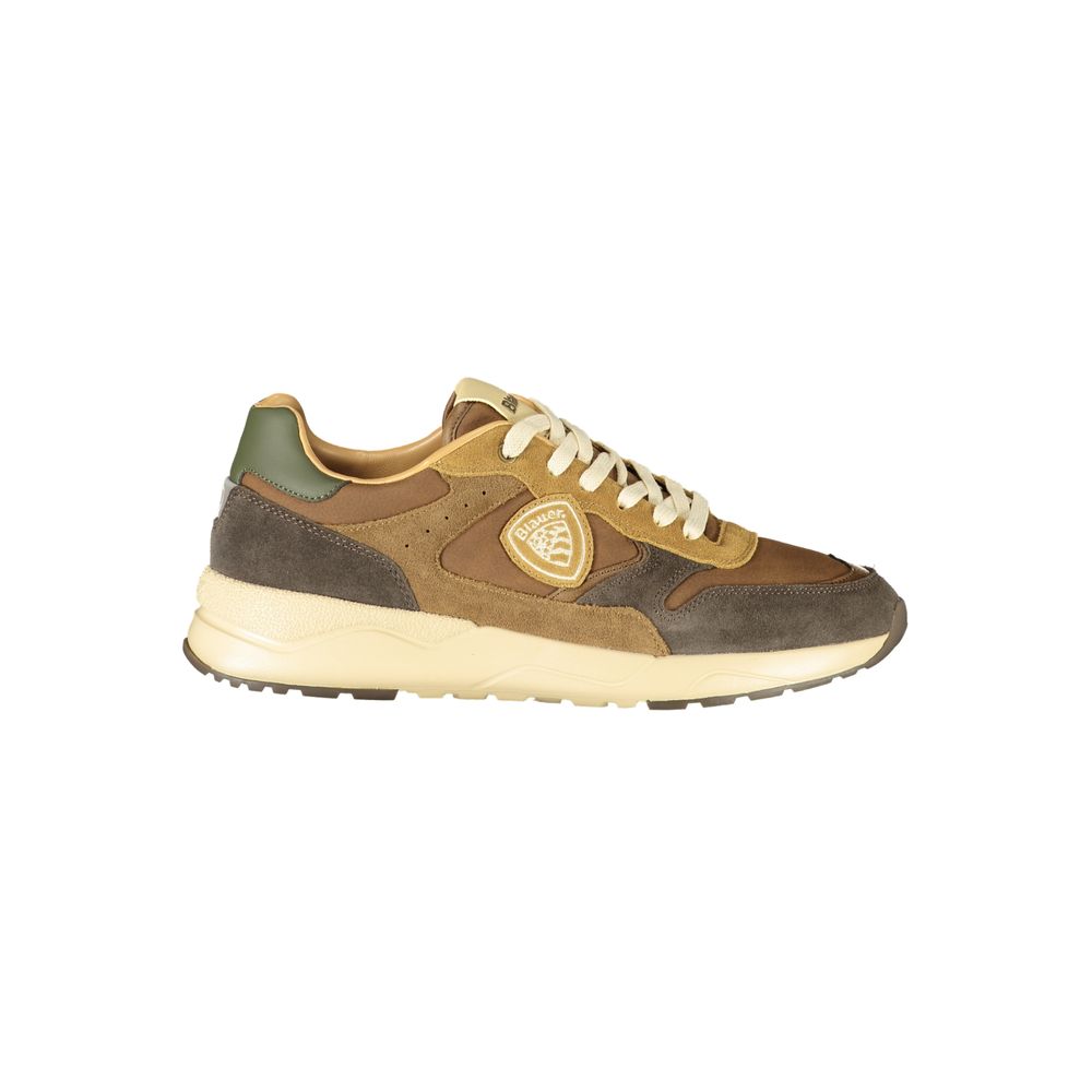 Brown Polyurethane Men's Sneaker