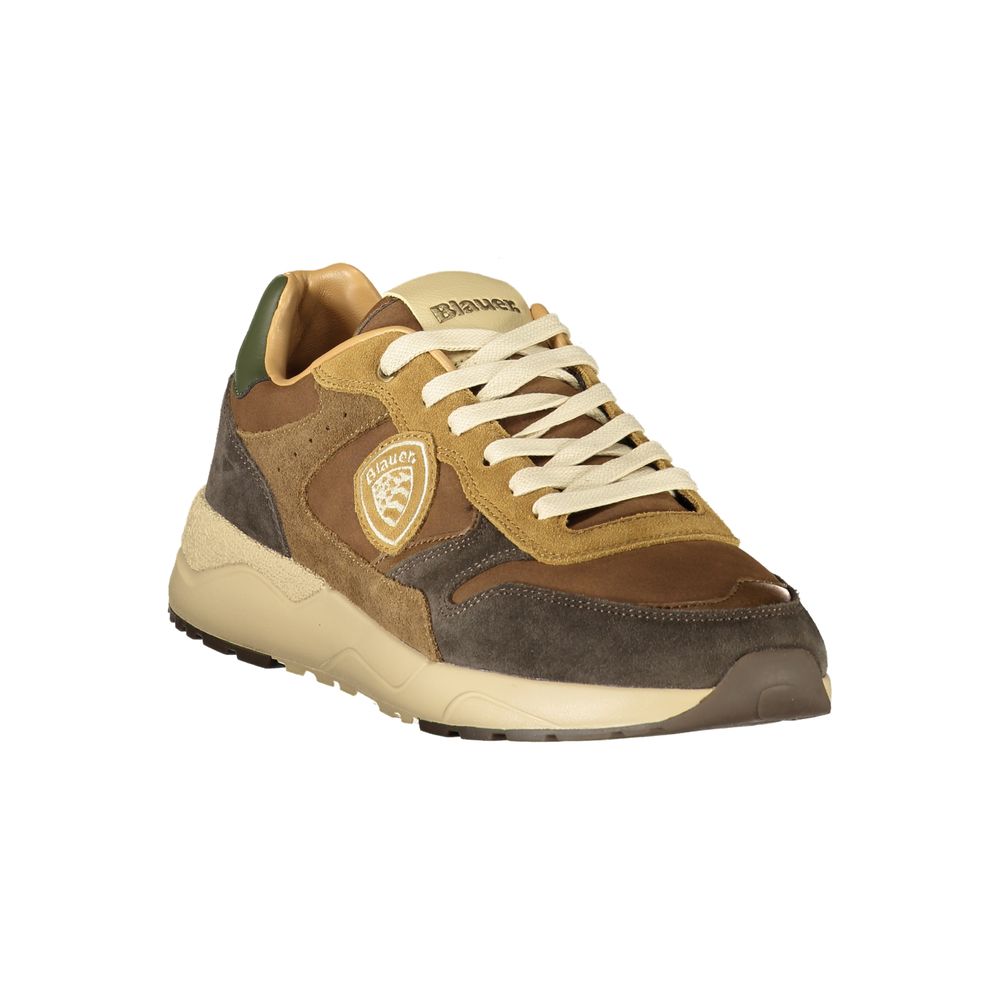 Brown Polyurethane Men's Sneaker
