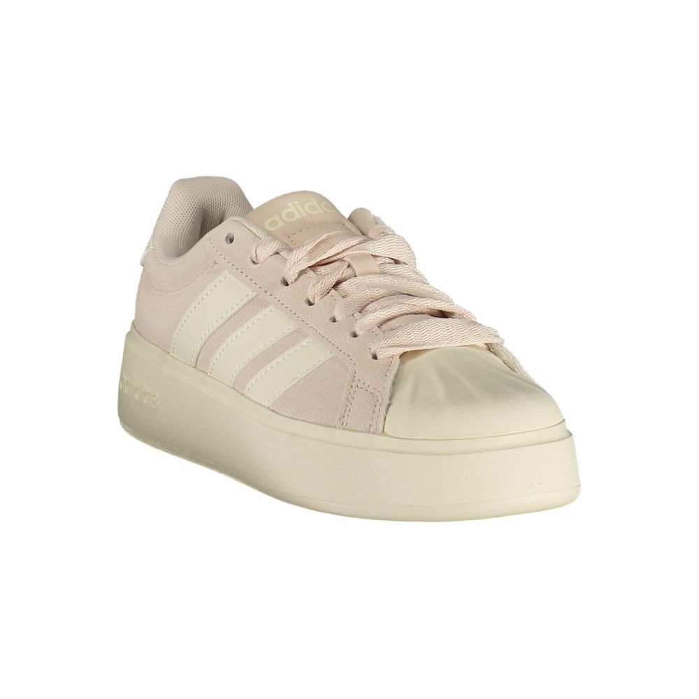 White Polyurethane Female Sneaker