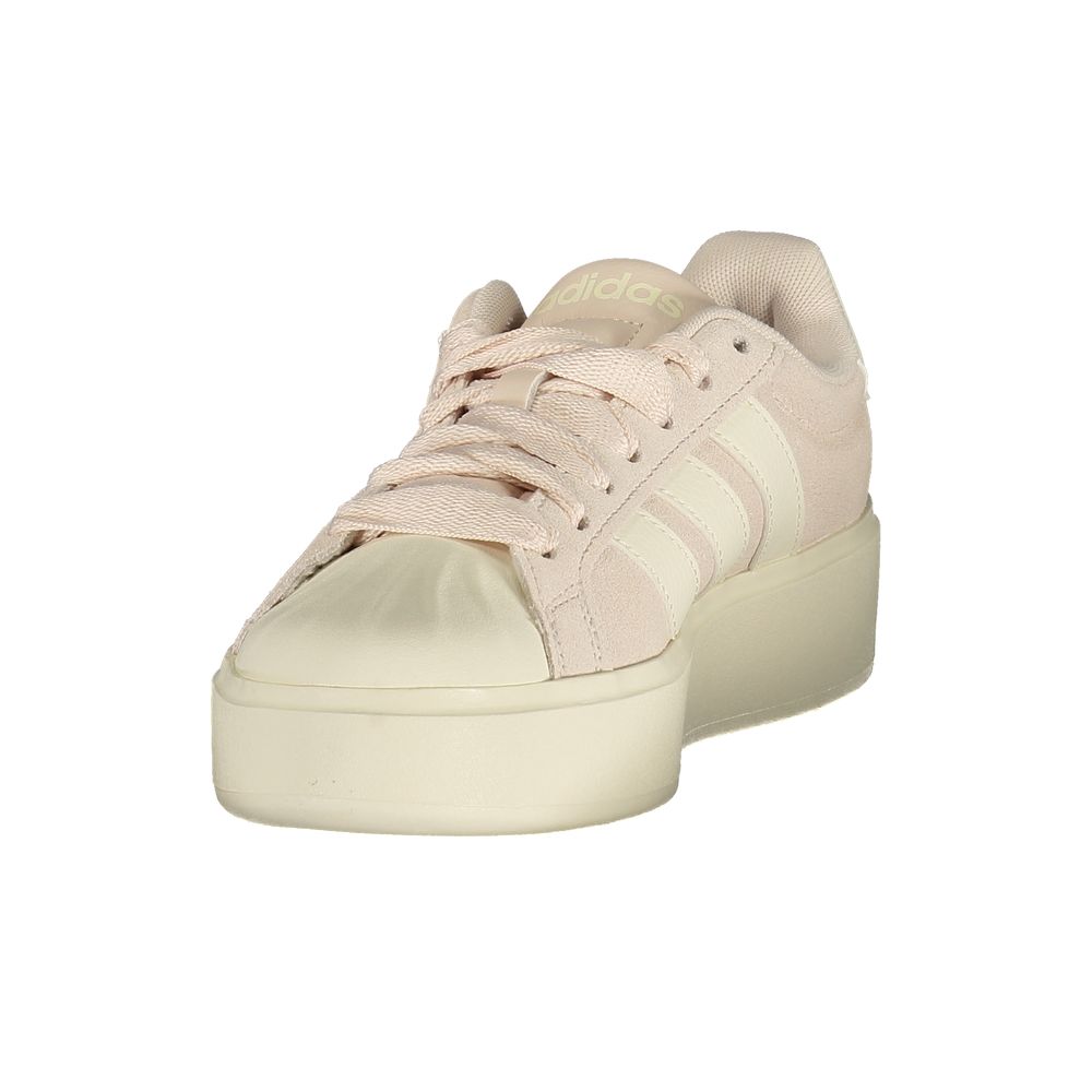 White Polyurethane Female Sneaker