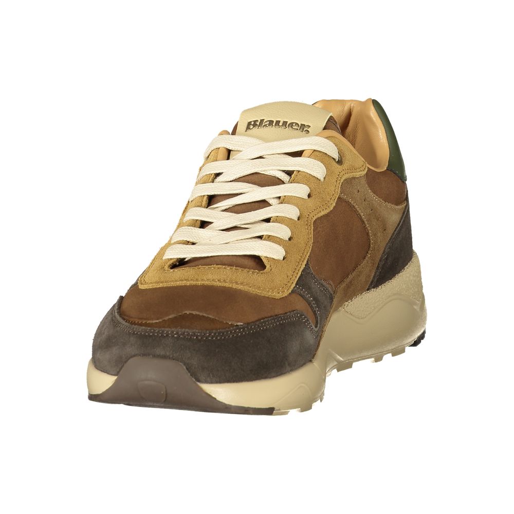 Brown Polyurethane Men's Sneaker