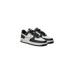 Black And White Leather Low Top Sneakers