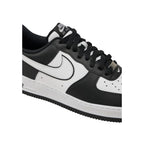 Black And White Leather Low Top Sneakers