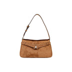 Brown Polyester Handbag