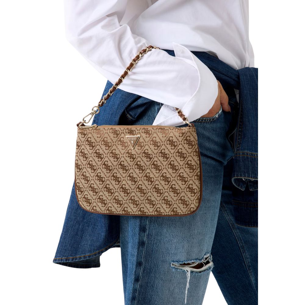 Beige Polyester Handbag