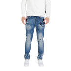 Blue Cotton Skinny Jeans