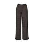 Brown Polyester Casual Pants