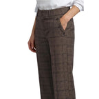 Brown Polyester Casual Pants