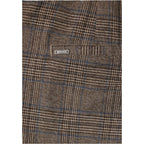 Brown Polyester Casual Pants