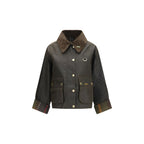Bicolor Cotton Full-Length Jacket