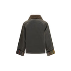 Bicolor Cotton Full-Length Jacket