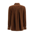 Brown Silk Blouse