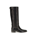 Black Calf Leather Bos Taurus Ankle Boots