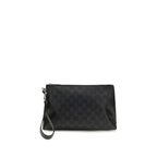 Black Fabric Clutch Bag