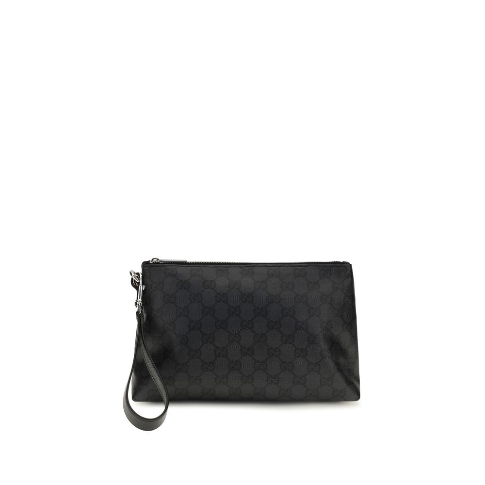Black Fabric Clutch Bag