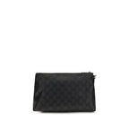 Black Fabric Clutch Bag