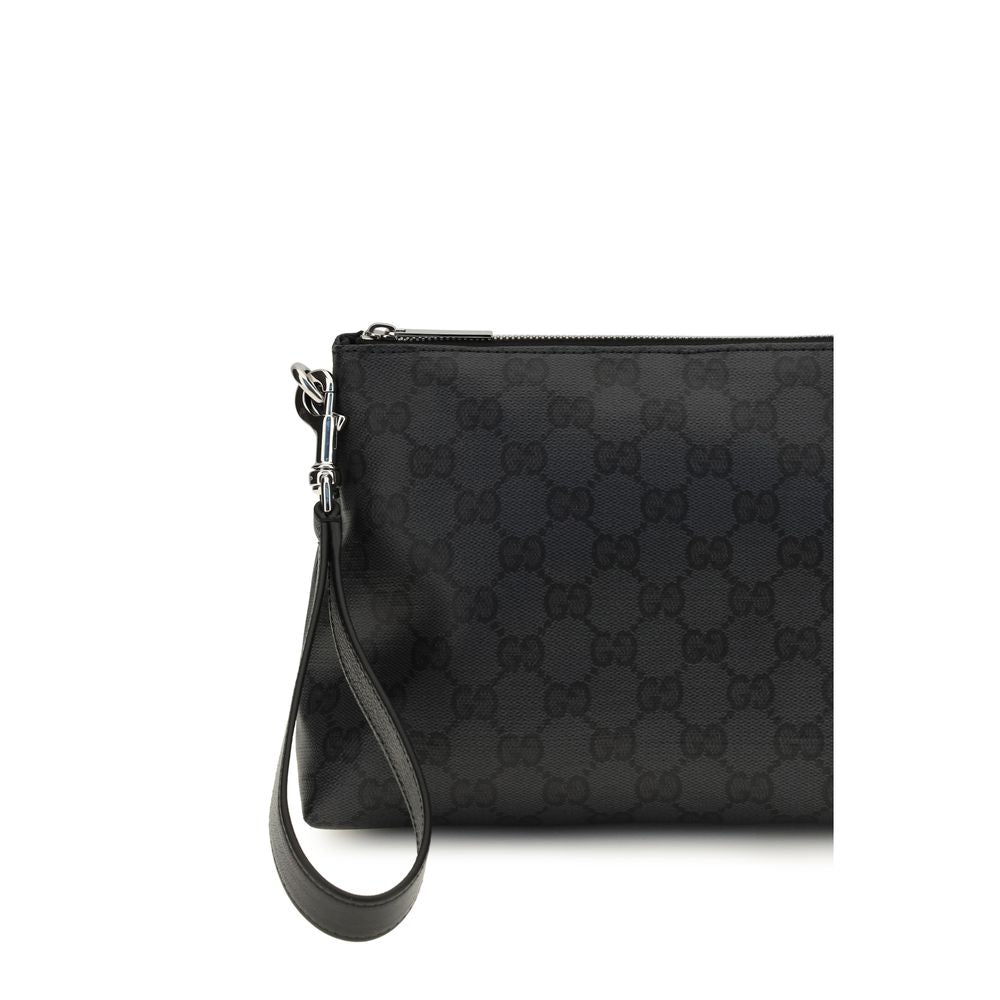 Black Fabric Clutch Bag