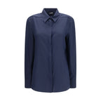 Blue Silk Dress Shirt