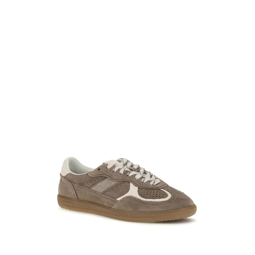 Brown Suede Leather Low Top Sneakers