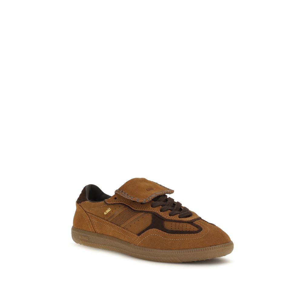 Brown Suede Leather Low Top Sneakers