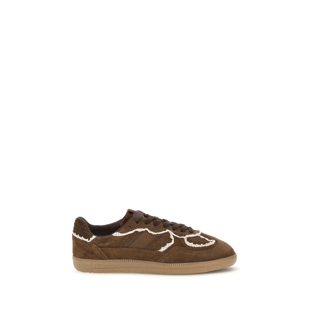 Brown Suede Leather Low Top Sneakers