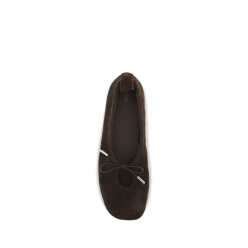 Brown Goatskin Ballet Flats