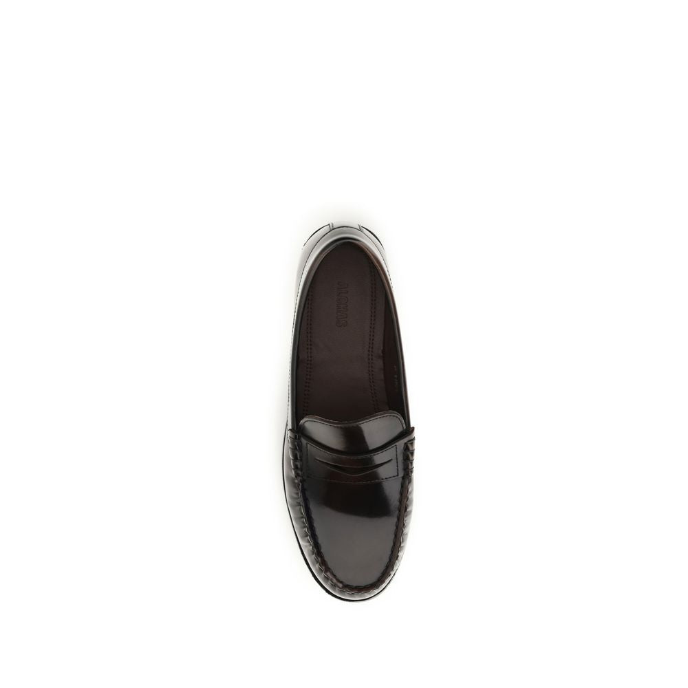 Brown Calf Leather Bos Taurus Slip-On Loafers