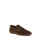 Brown Suede Leather Slip-On Loafers