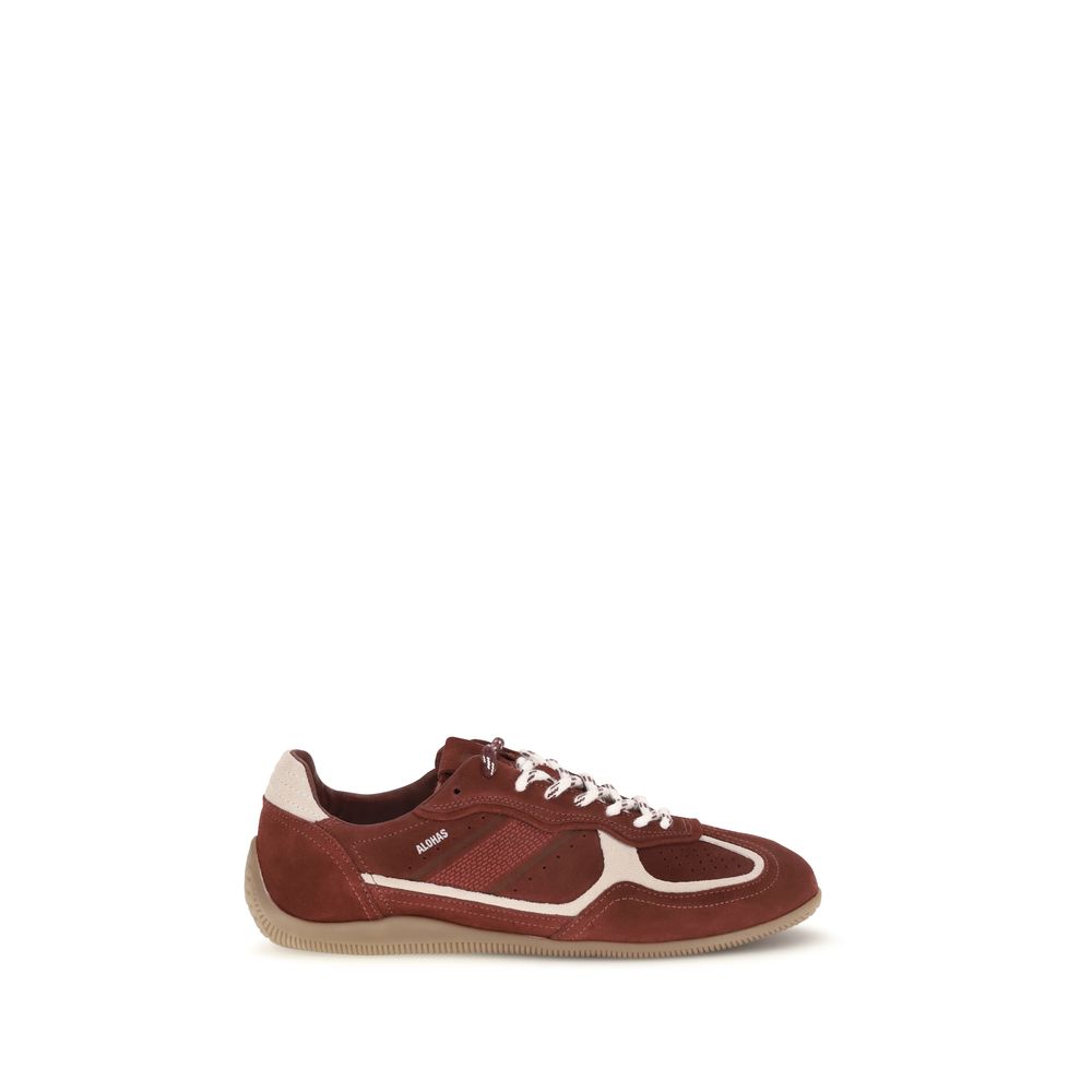 Bordeaux Suede Leather Low Top Sneakers