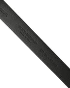 Blue Calf Leather Silver Metal Buckle Belt