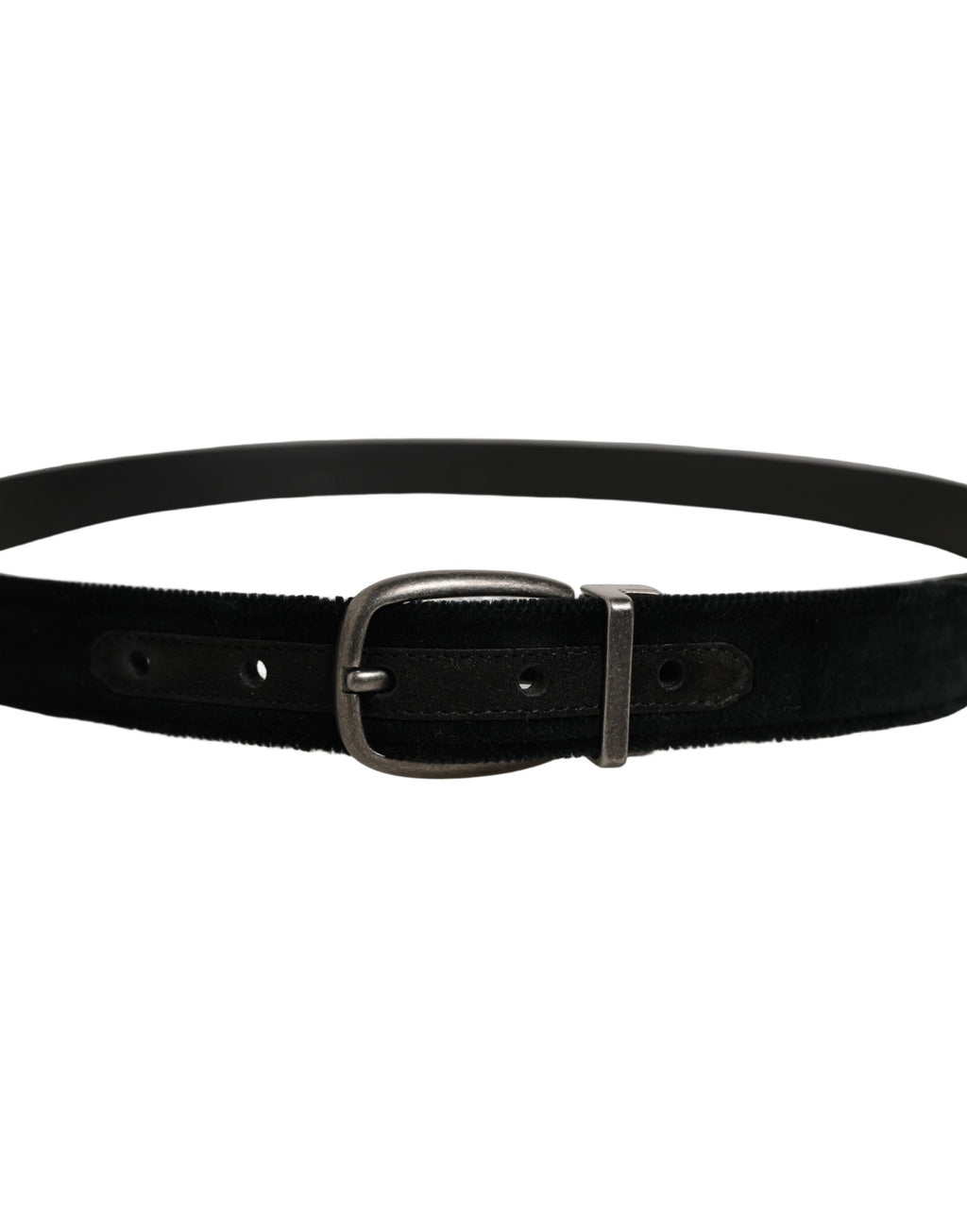 Black Cotton Metal Buckle Classic Men Belt