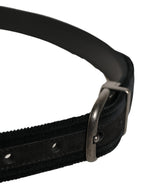 Black Cotton Metal Buckle Classic Men Belt