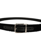 Black Velvet Silver Tone Metal Buckle Belt