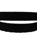 Black Velvet Silver Tone Metal Buckle Belt