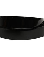 Black Classic Leather Silver Tone Buckle Belt
