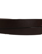 Brown Leather Double Wrap Metal Buckle Belt