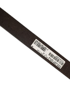 Brown Leather Silver Tone Metal Buckle Belt