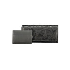 Black Polyurethane Women's Wallet