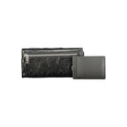 Black Polyurethane Women's Wallet