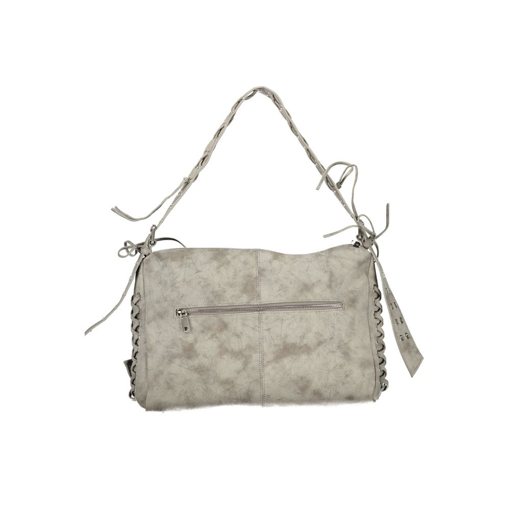 Gray Polyurethane Women's Bag