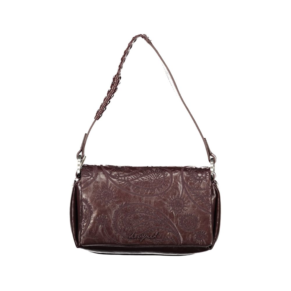 Brown Polyurethane Women's Bag