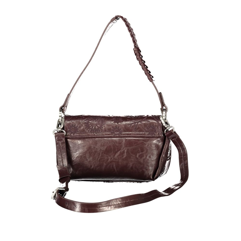 Brown Polyurethane Women's Bag