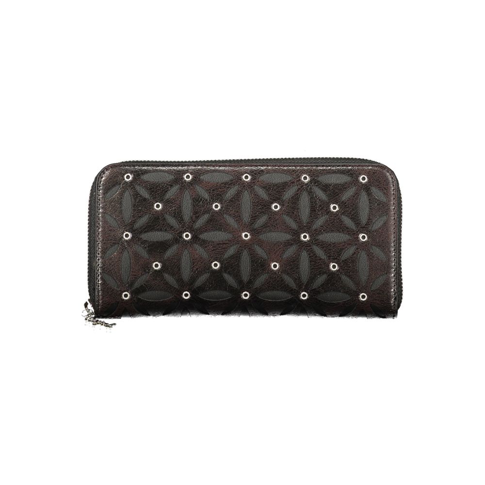 Black Polyurethane Women's Wallet