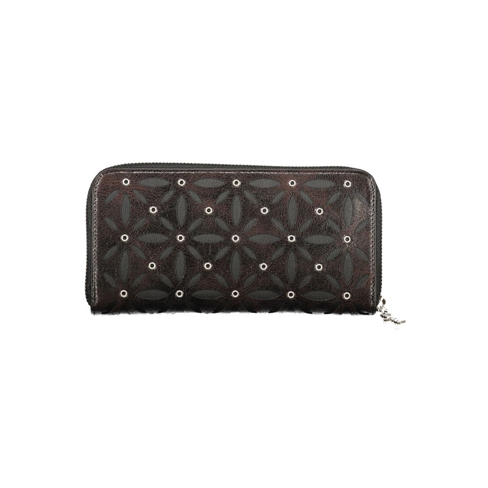 Black Polyurethane Women's Wallet