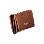 Brown Polyurethane Women's Wallet