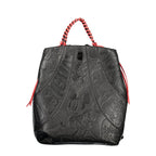 Black Polyurethane Women's Backpack