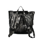 Black Polyurethane Women's Backpack