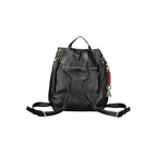 Black Polyurethane Women's Backpack